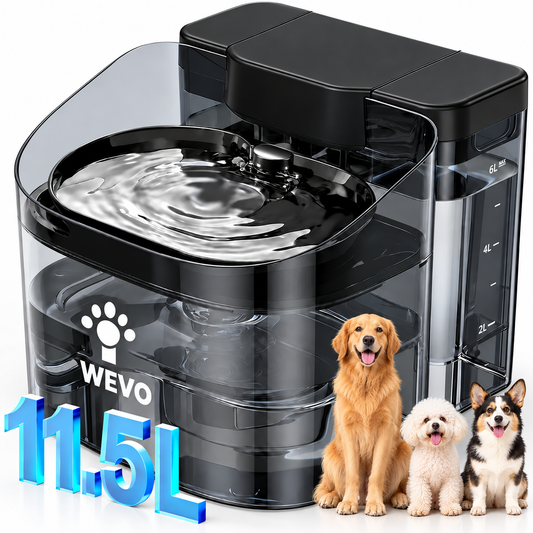 11.5L Large Dog Water Fountain with Automatic Flow & Filtration